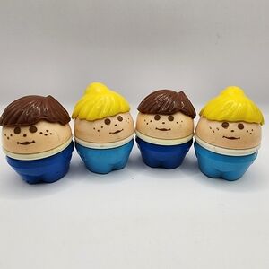 4 Little Tikes Toddle Tots Chunky People Figures Boy Girl Blonde Brunette